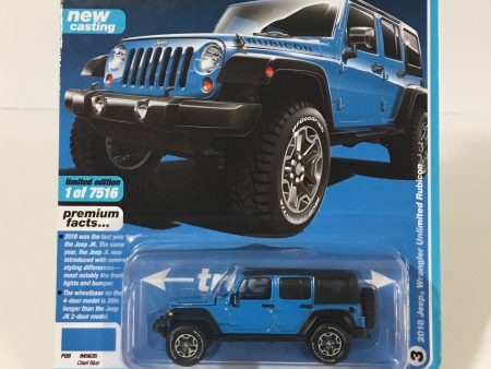 Auto world 2018 jeep Wrangler Unlimited Rubicon blue new casting (5A1) Discount