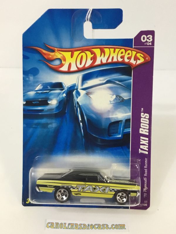 2007 Hot Wheels #51 70 Plymouth Road Runner taxi rods (GGG1) Online Sale